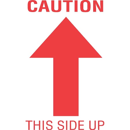 Decker Tape Products Label, DL1500, CAUTION THIS SIDE UP, 3" X 5" DL1500